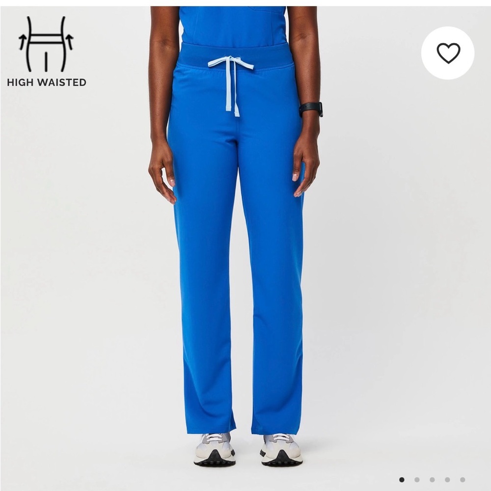 Figs Royal Blue Wide-Leg Scrub Pants